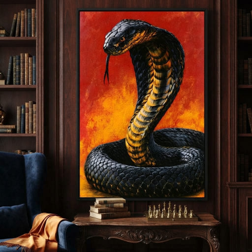 Airbrush Cobra Retro Style Canvas Print