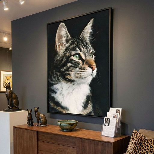 Emerald Eyed Tabby Portrait Canvas Print