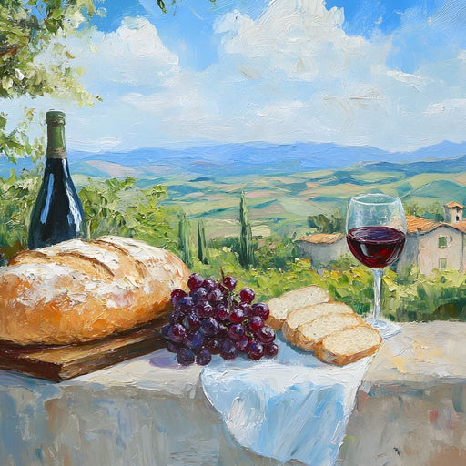 Tuscan Feast Panorama Canvas Print