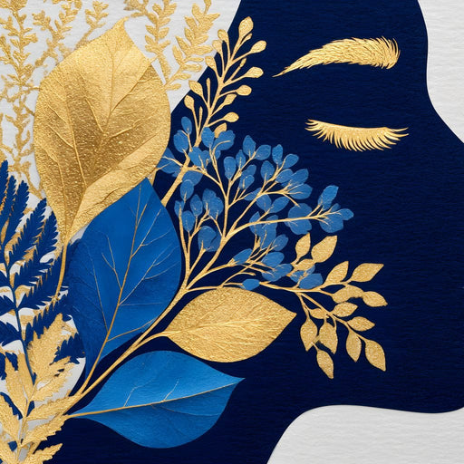 Golden Leaf Silhouette Dreams Canvas Print