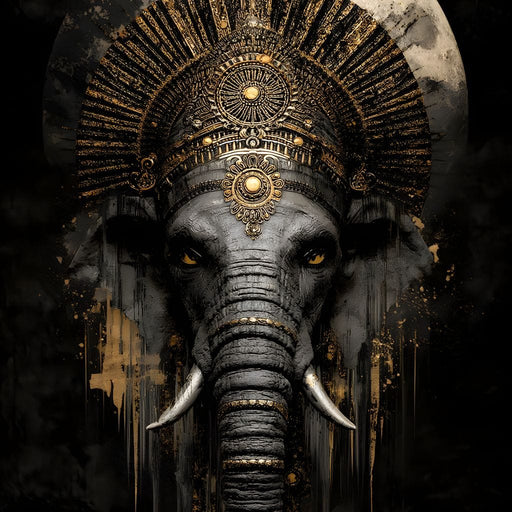 Golden Pharaoh Elephant King Canvas Print