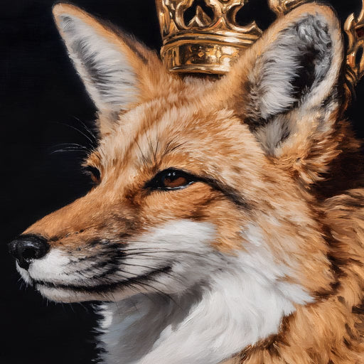 Crowned Fox Majesty Reign Canvas Print