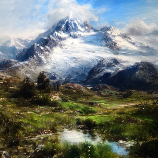 Majestic Alpine Snowbound Peak Canvas Print