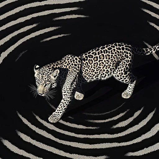 Leopard In Radiant Echoes Canvas Print