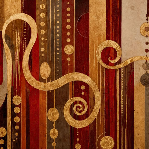 Glimpse of Red and Gold - TooplesArt Canvas Print