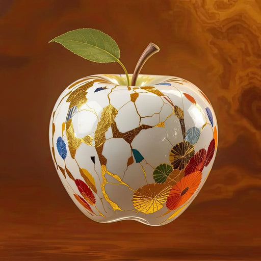 The Kintsugi Apple - TooplesArt Canvas Print