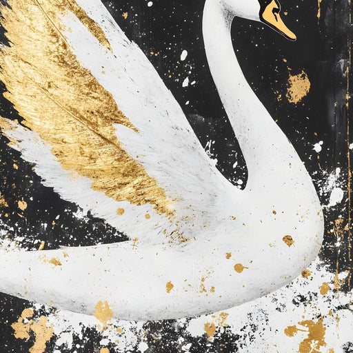 Elegant Graceful Swan Radiance Canvas Print