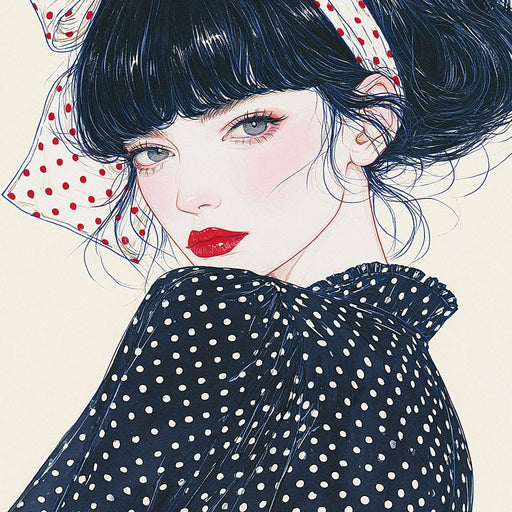 Polka Dot Afternoon Beauty Canvas Print