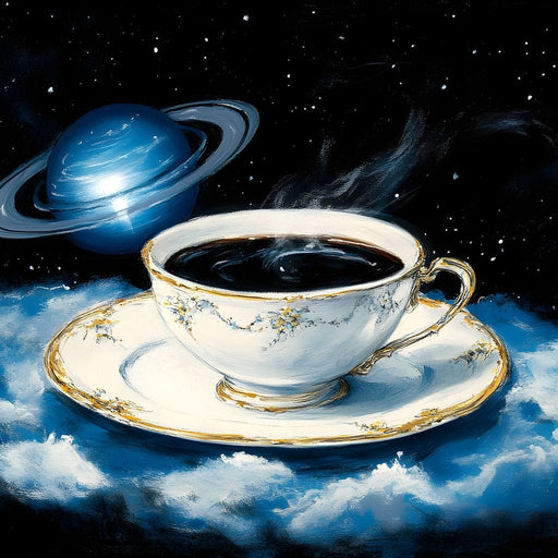 Celestial Sip in Cosmic Calm Canvas Print