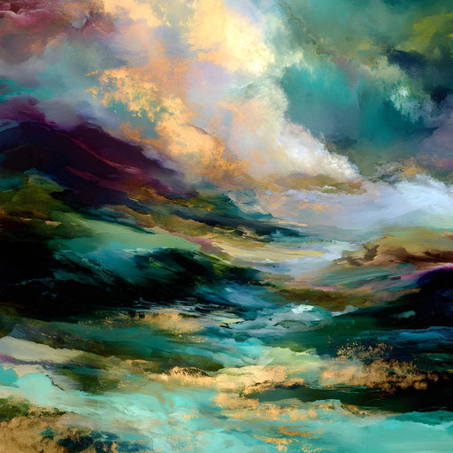 Aurora Tides of Golden Drift Canvas Print