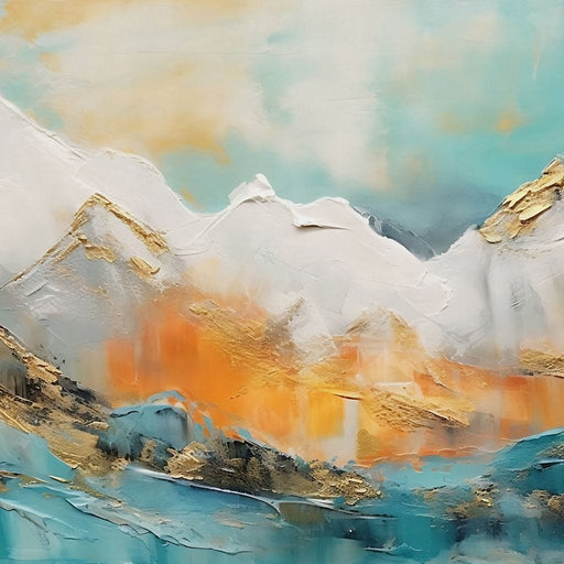 Golden Peaks Dawn Mountain Escape Canvas Print