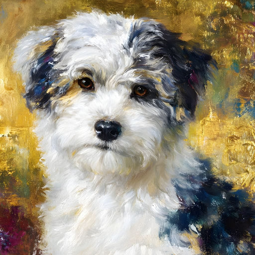 Golden Garden Puppy Canvas Print
