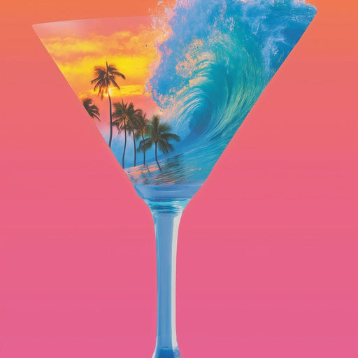 Double Exposure Martini Canvas Print