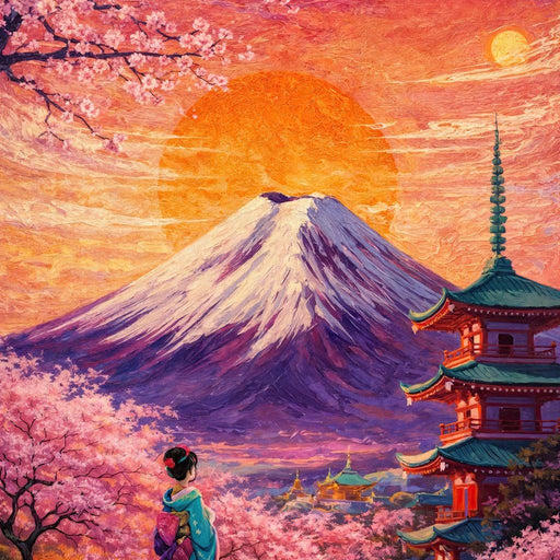 Sakura Sun Ascension - TooplesArt Canvas Print