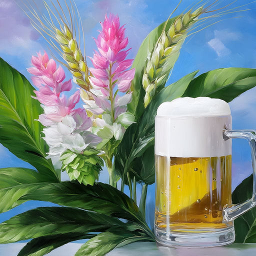 Golden Brew Botanical Harmony Canvas Print