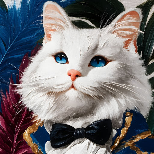 Majestic Purr Bowtie Canvas Print