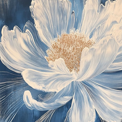 Petal Harmony in Blooming White Canvas Print