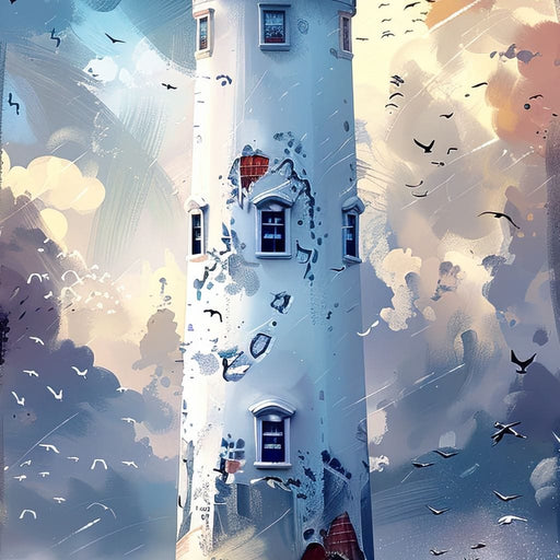 Lighthouse Beacon at Sea Canvas Print