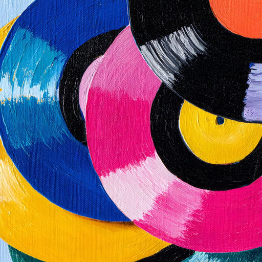 Color Spin Retro Vinyl Rhythm Canvas Print