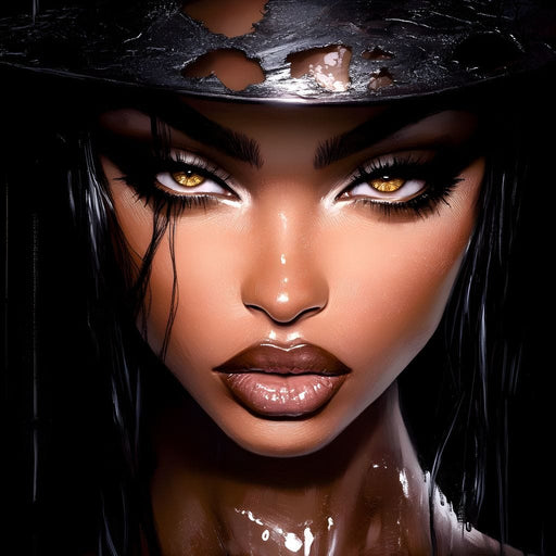 Enigmatic Stares in Shadow Canvas Print