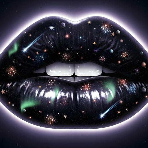 Cosmic Lips Allure of the Night Canvas Print