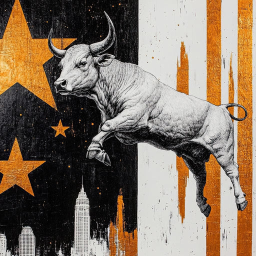 Bull Triumphs City Dreams Canvas Print