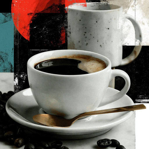 Morning Rituals Within Geometric Forms Canvas Print
