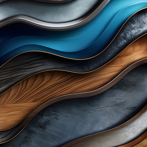 Colorful Wooden Waves 001 - Johanjjf Canvas Print