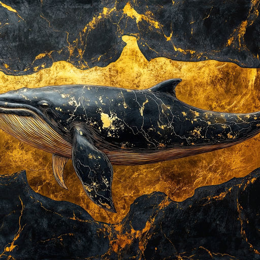 Majestic Ocean Gold Passage Canvas Print