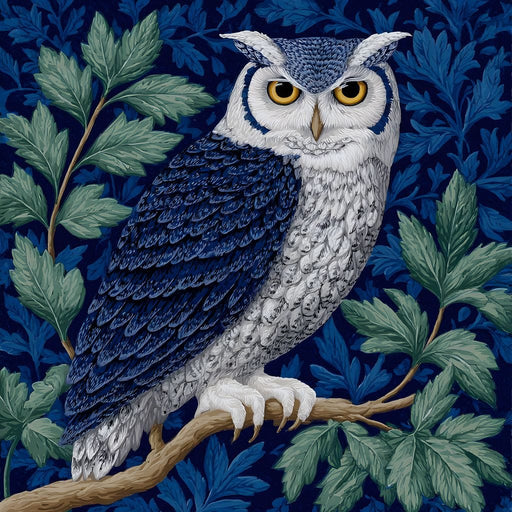 Majestic Owl Among Leaves Canvas Print