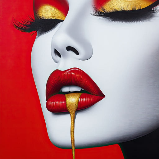 Luxe Lips - TooplesArt Canvas Print