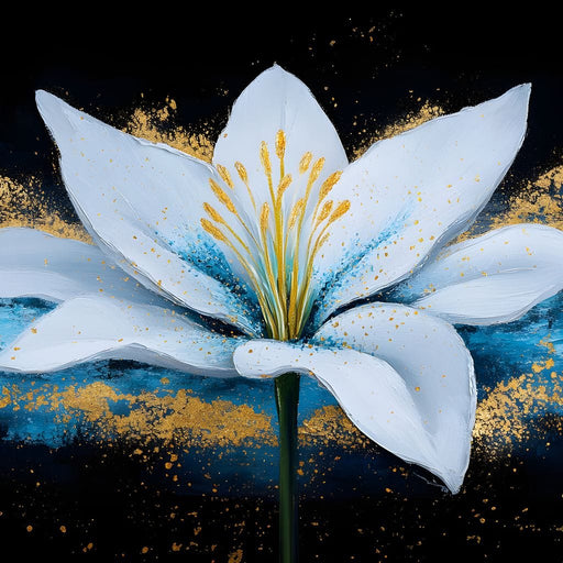 Elegance in Midnight Blooming Canvas Print