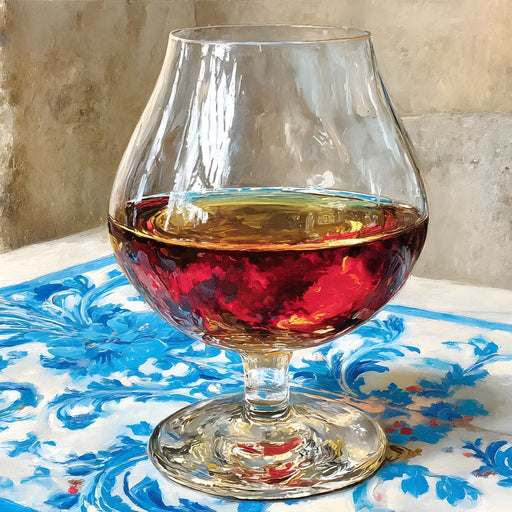 Golden Drink Reflection on Porcelain Canvas Print