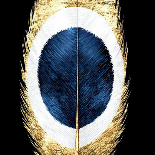 Golden Feather Midnight Eye Canvas Print