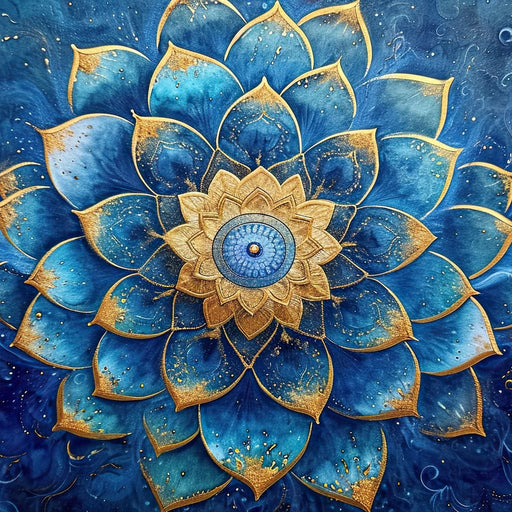 Radiant Lotus Dreamscape Maze Canvas Print