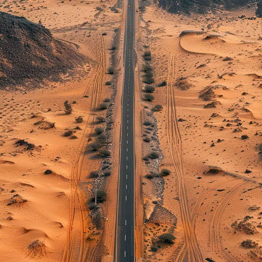 Desert Highway Serenity Canvas Print