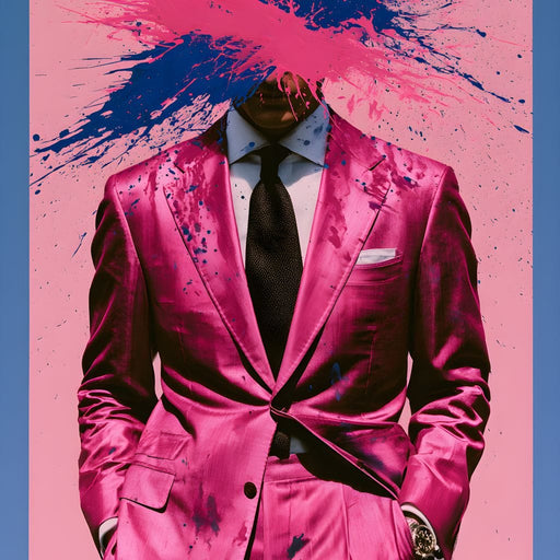 The Suit Disrupted by Vivid Collision Canvas Print