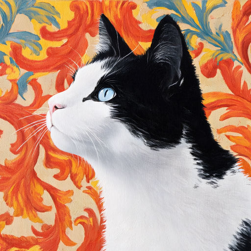 Majestic Feline Flourish Canvas Print