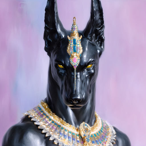 Golden Jackal Pharaoh Guardian Canvas Print