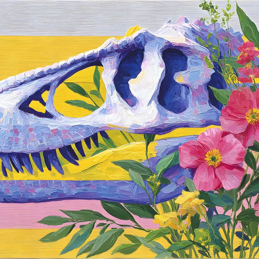Dinosaur Bloom Fusion Canvas Print