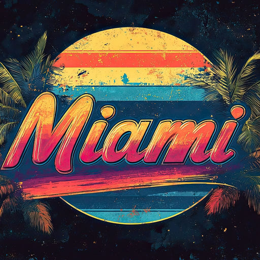 Miami Sunset Retro Vibes Canvas Print