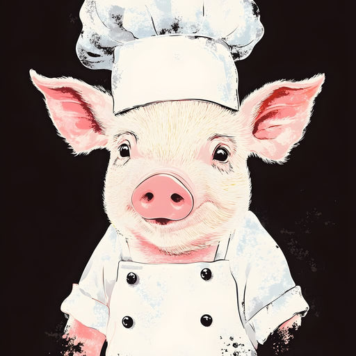 Pig Chef Culinary Delight Canvas Print