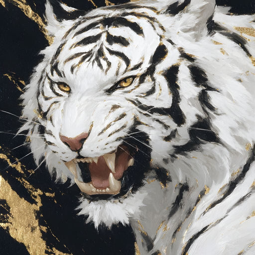 Fierce Aura Golden Roar Canvas Print
