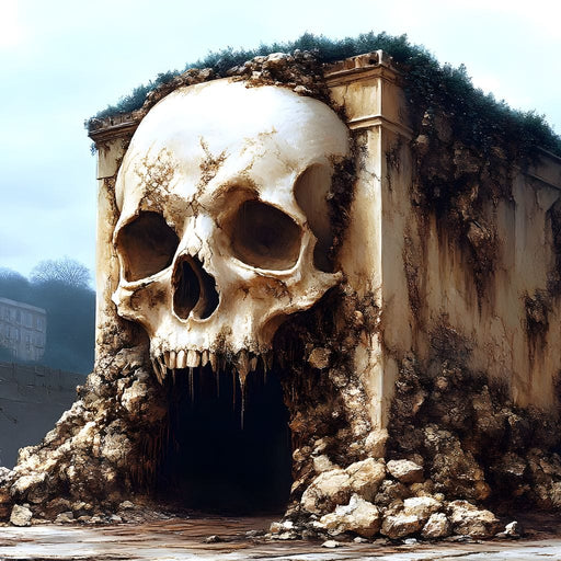 Skull Fortress Erosion Dreams Canvas Print