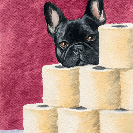 French Bulldog Toilet Roll Sentinel Canvas Print