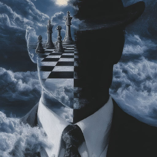 Surreal Chessboard Mind Horizon Canvas Print