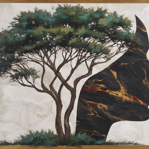 Majestic Silhouette Beneath Branches Canvas Print