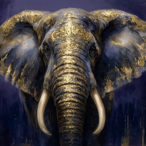 Regal Gold Elephant Majesty Canvas Print