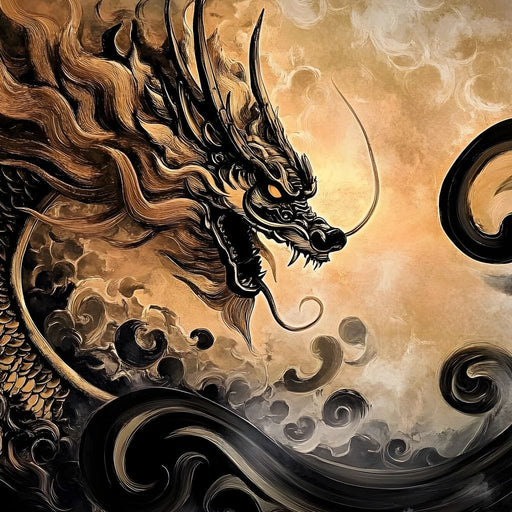 Dragon's Fiery Ascent Canvas Print