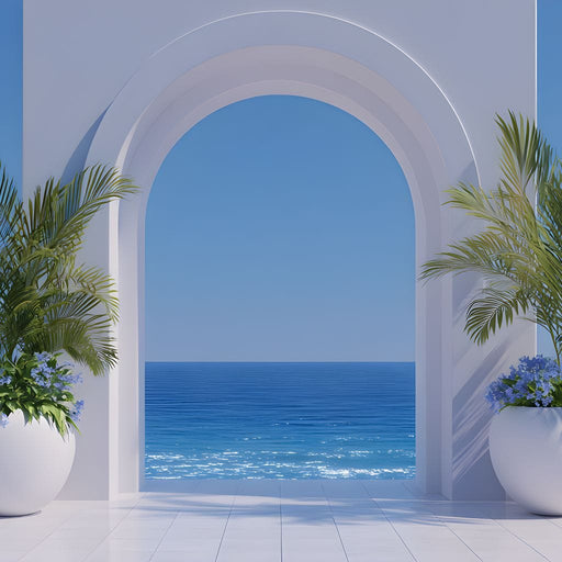 Sunlit Coastal Archway Escape Canvas Print